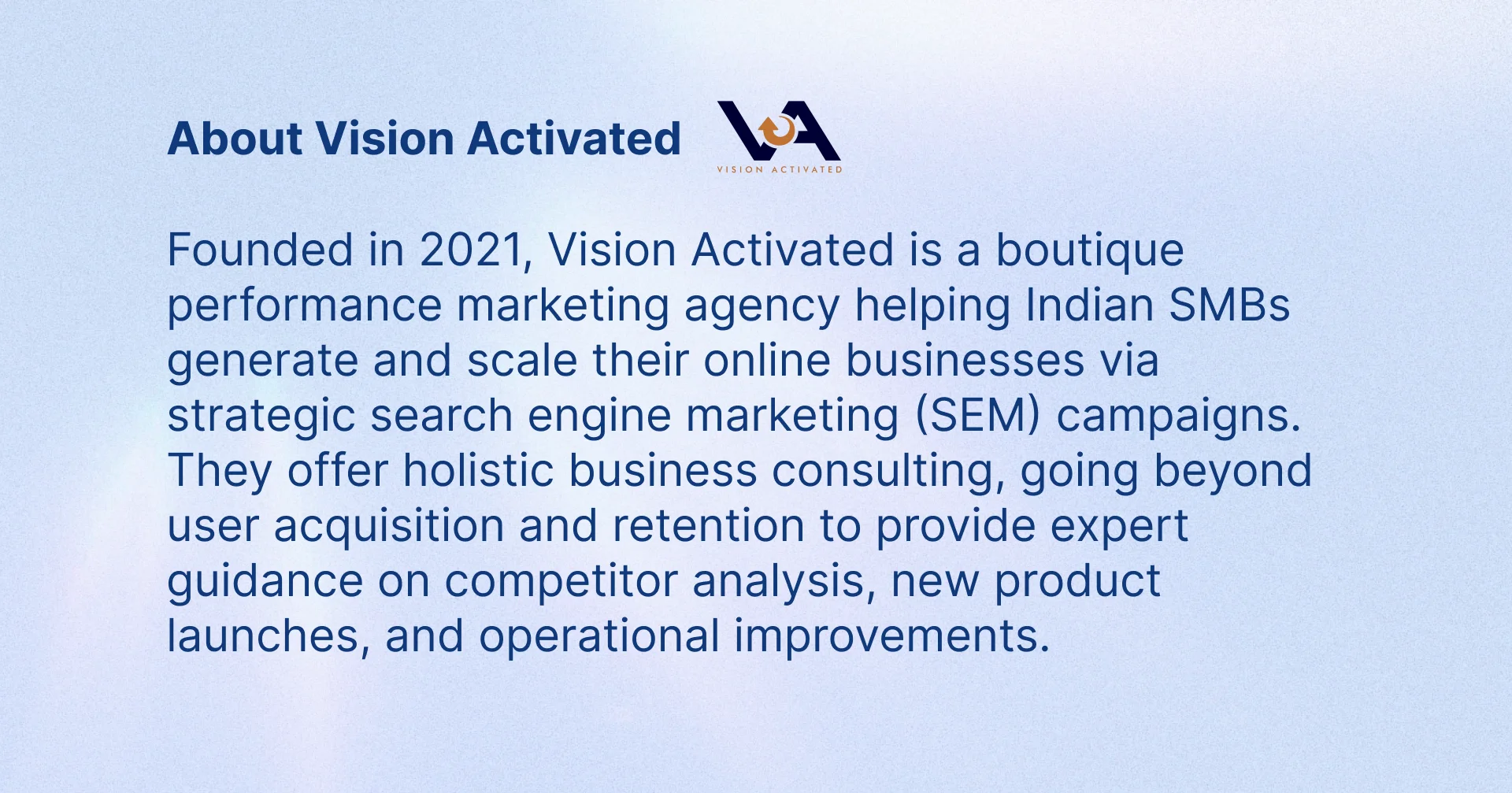 Photo of the desription of Vision Activated